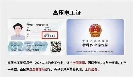 2025年最新高壓電工證樣本